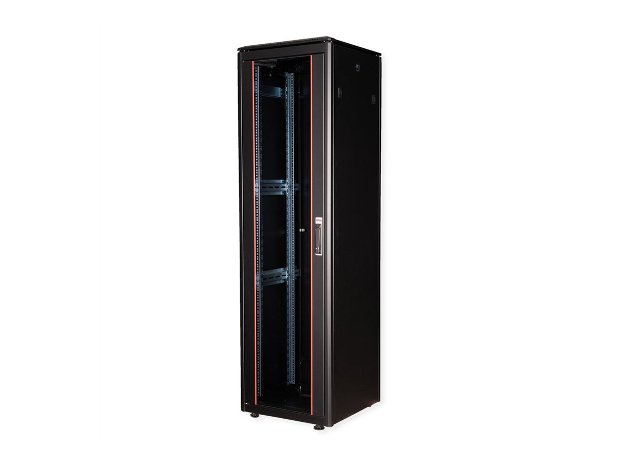 ROLINE 19-Zoll Netzwerkschrank Pro 47 HE, 600x1000 BxT Glastür schwarz