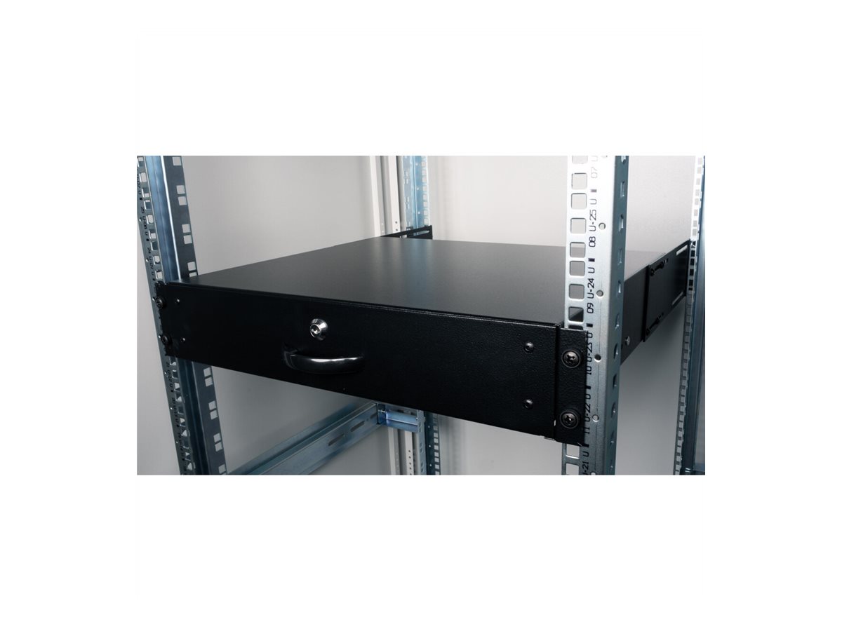 ROLINE 19-Zoll Tastatureinschub 2 HE, 400 T abschließbar schwarz
