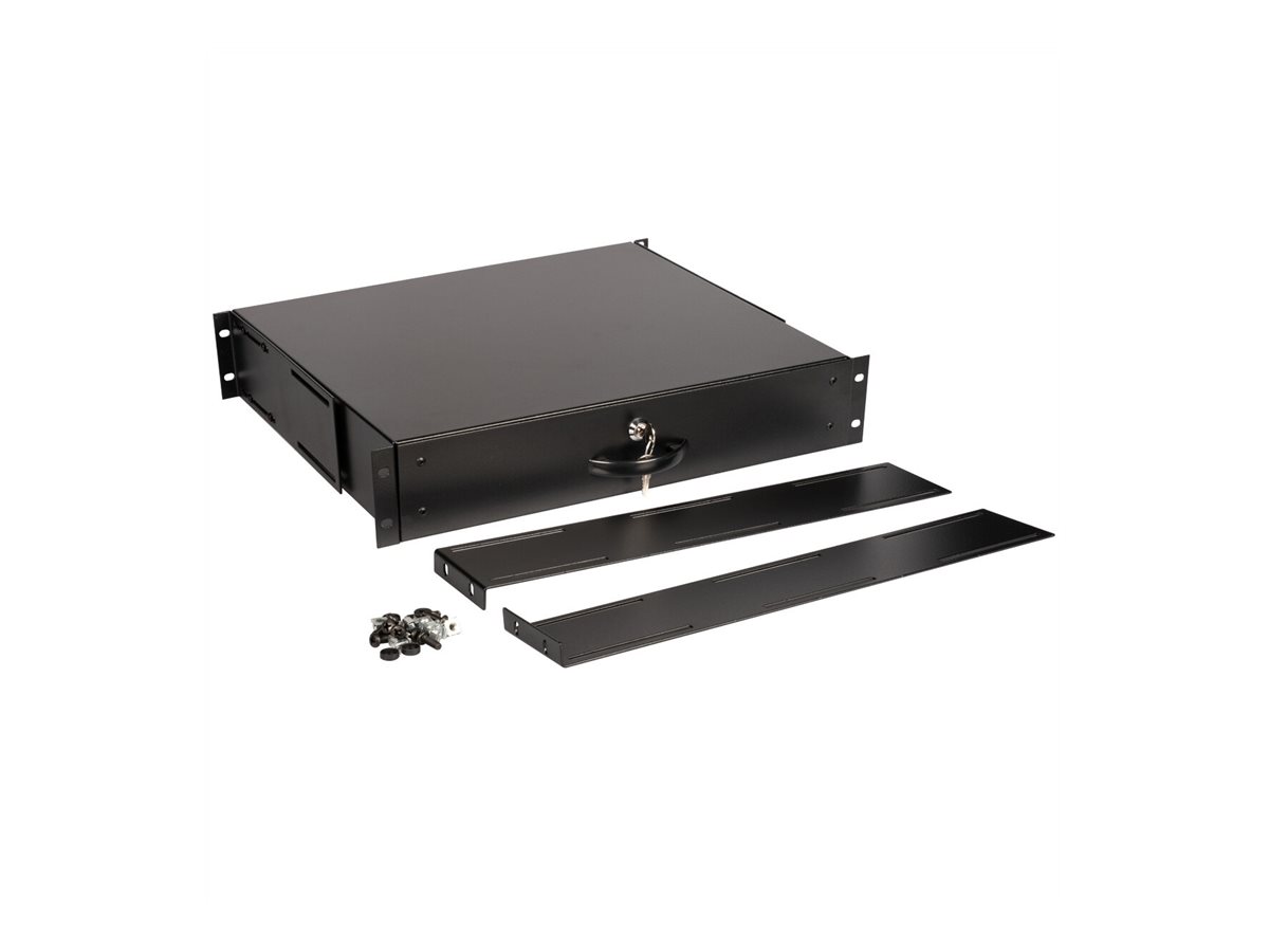 ROLINE 19-Zoll Tastatureinschub 2 HE, 400 T abschließbar schwarz