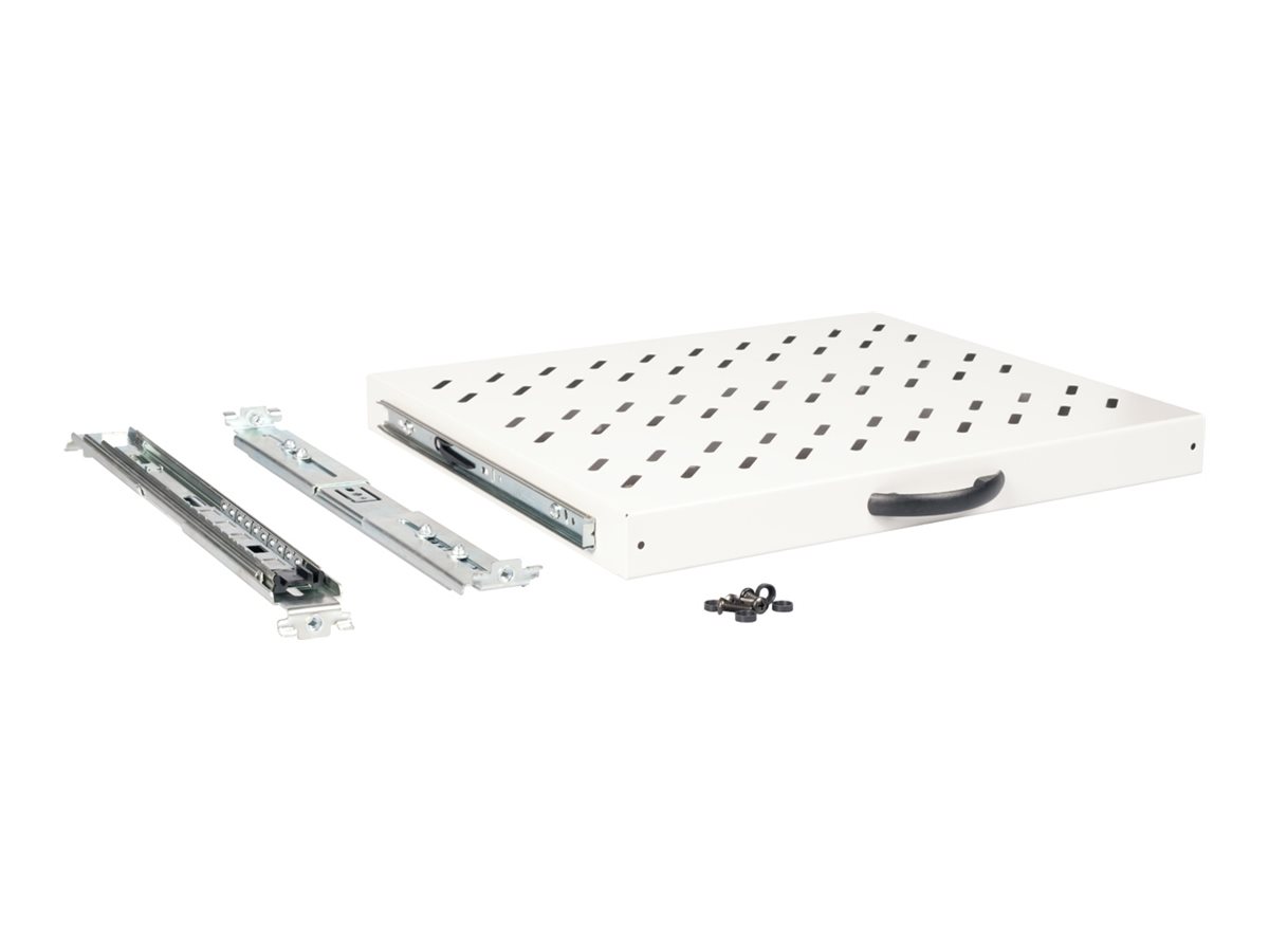 ROLINE 19-Zoll Fachboden 1 HE, ausziehbar 350 T 25 kg grau