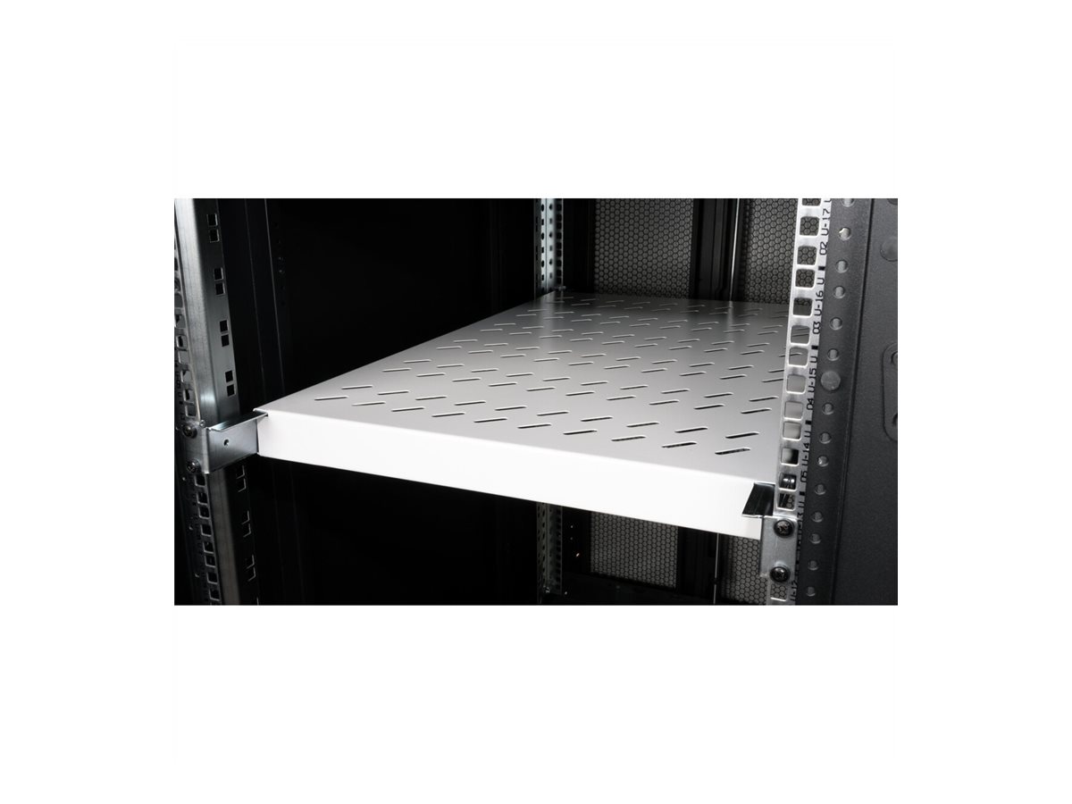 ROLINE 19-Zoll Fachboden 1 HE, verstellbar 770 T 50 kg grau