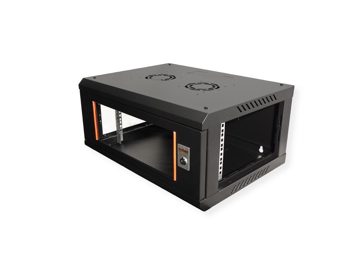 ROLINE 19-Zoll Wandgehäuse Basic Plus 4HE, 600x450 BxT schwarz