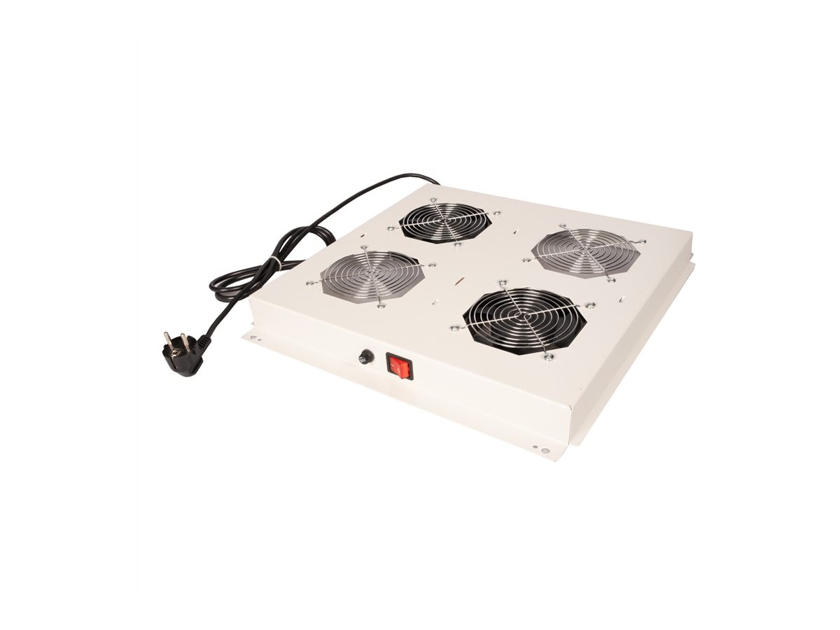 ROLINE 19-Zoll Dachlüftereinheit 2 Lüfter, ON/OFF grau