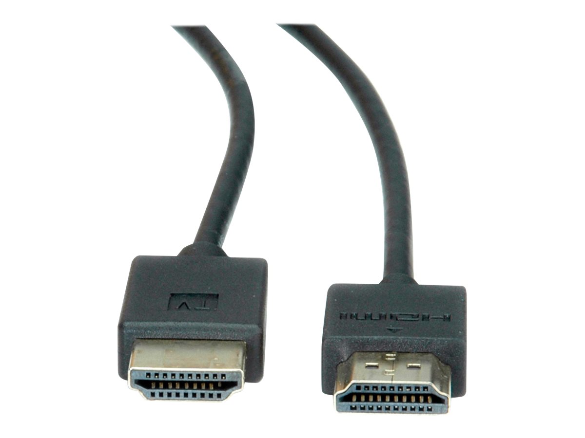 ROLINE 4K HDMI Ultra HD Kabel mit Ethernet, aktiv, ST/ST, schwarz, 2 m
