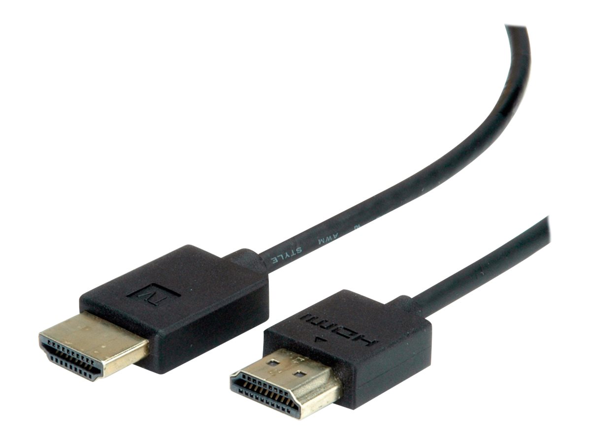 ROLINE 4K HDMI Ultra HD Kabel mit Ethernet, aktiv, ST/ST, schwarz, 2 m