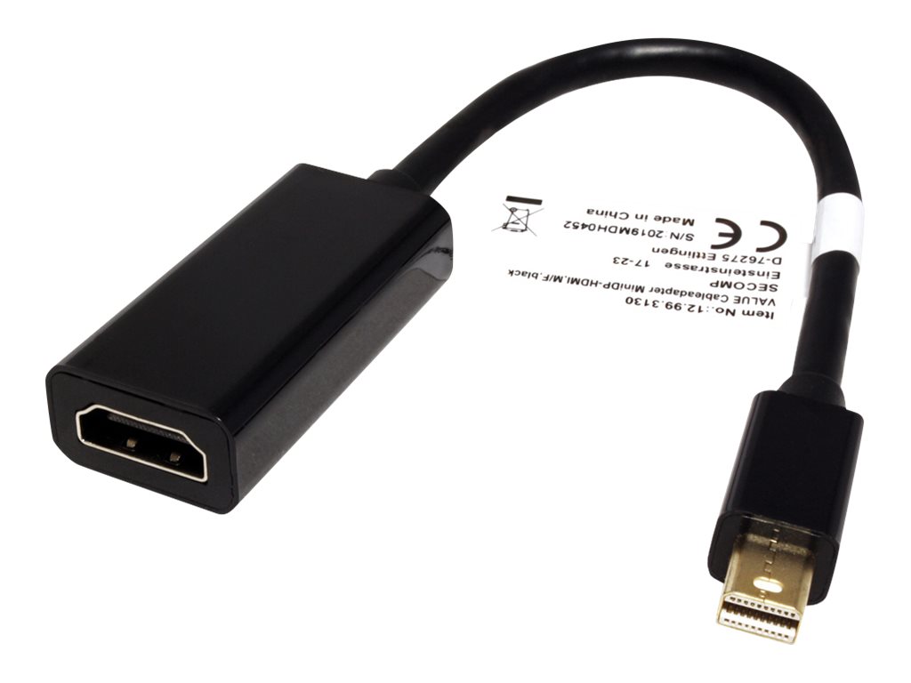 VALUE Mini DisplayPort - HDMI Adapter, Mini DP ST - HDMI BU