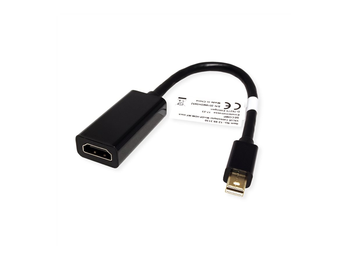 VALUE Mini DisplayPort - HDMI Adapter, Mini DP ST - HDMI BU