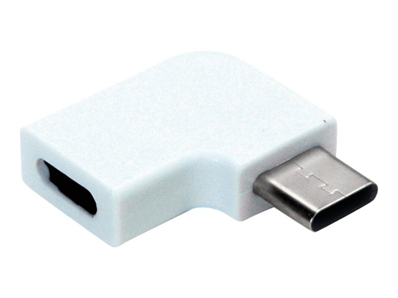 ROLINE USB 3.2 Gen 2 Adapter, USB Typ C - C, ST/BU, 90°, weiß