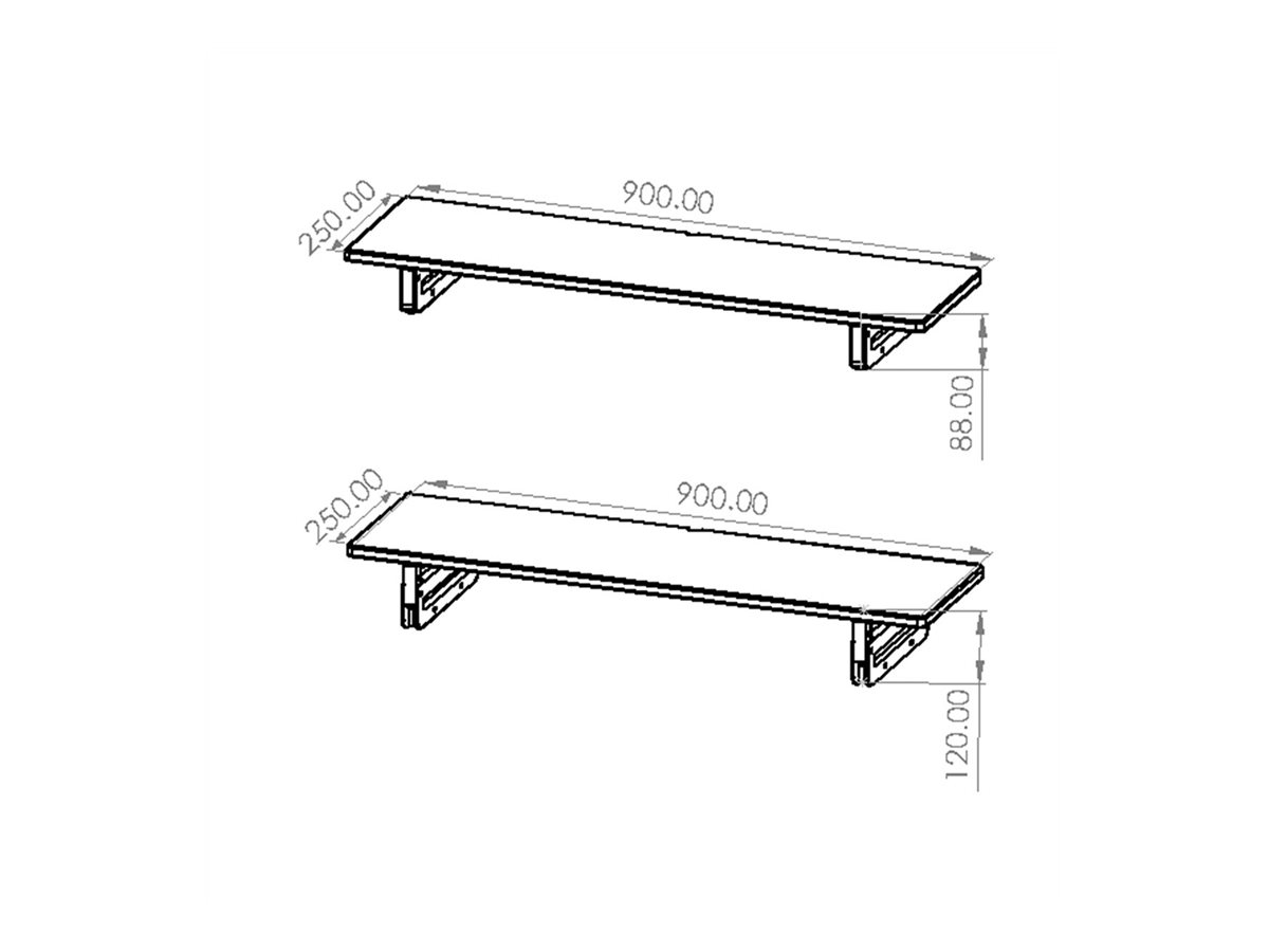 VALUE Monitor-/Laptop-Ständer, höhenverstellbar, extra-breit, bis 20 kg