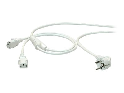 ROLINE Y-Netzanschlusskabel, weiß, 2 m
