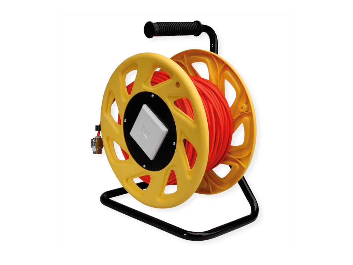 ROLINE RJ-45 Kabeltrommel Kat.6A (Class EA), orange, 60 m