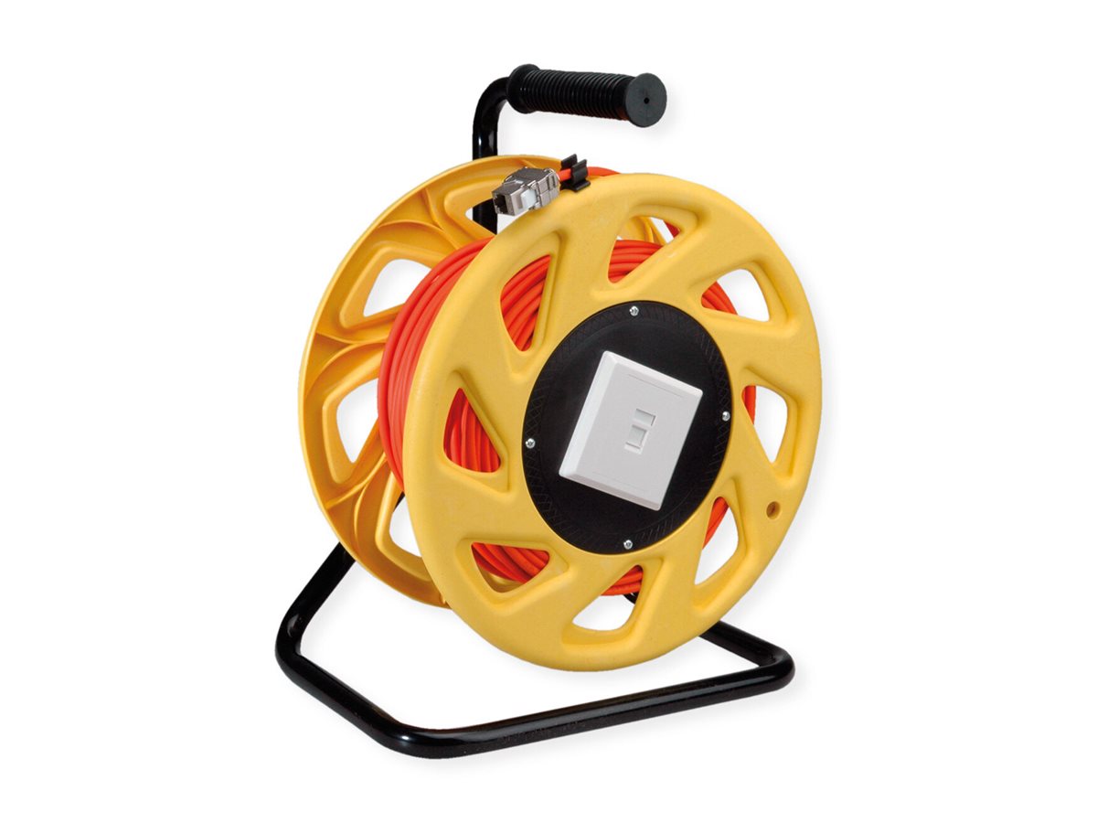 ROLINE RJ-45 Kabeltrommel Cat.6A (Class EA), orange, 60 m