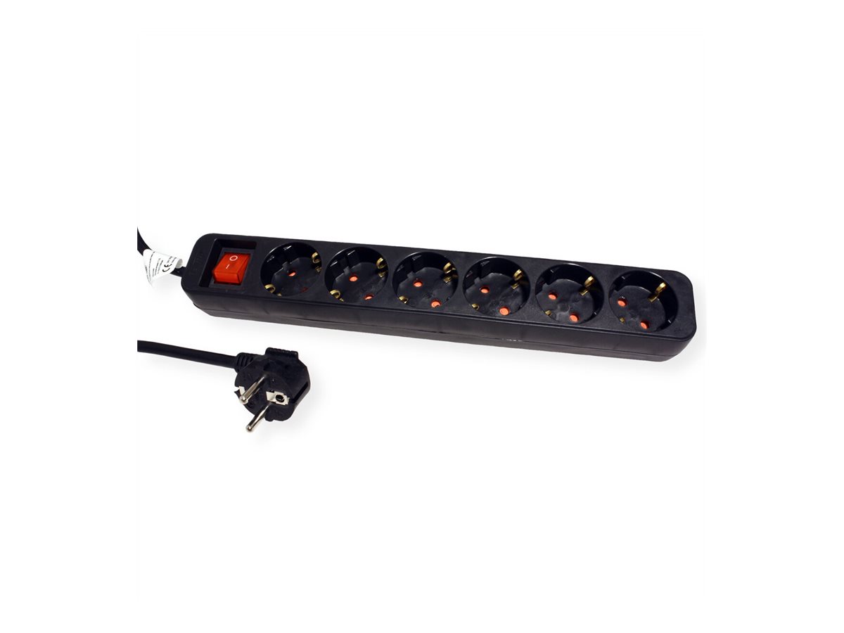 ROLINE 6fach Steckdosenleiste mit Schalt