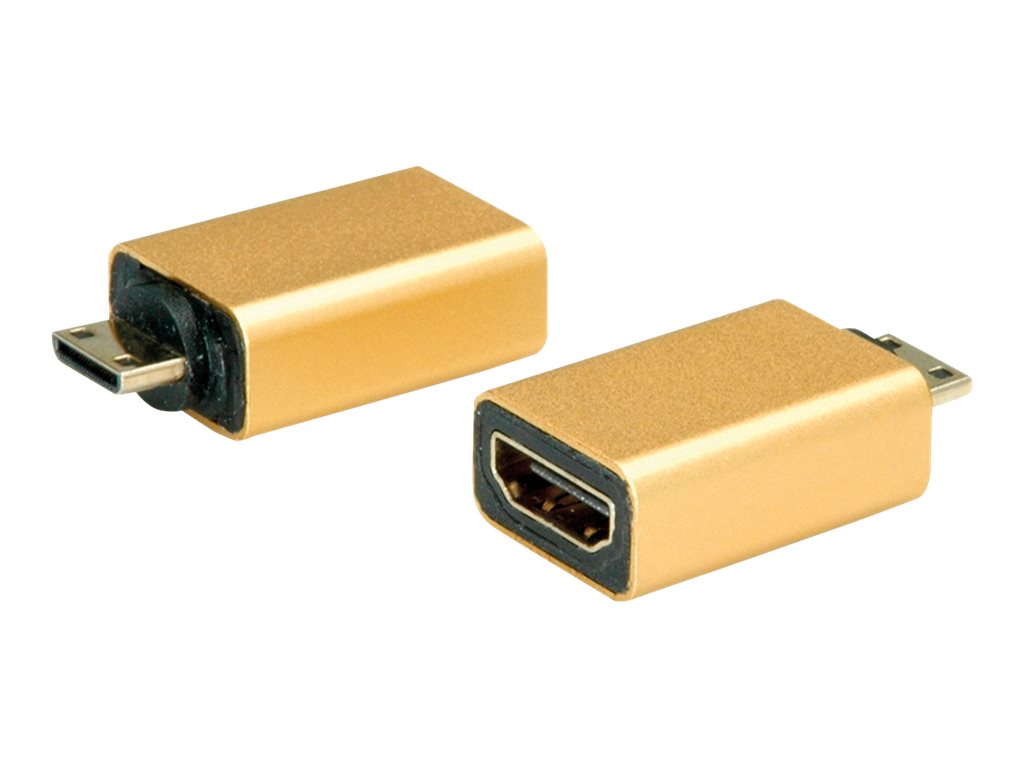 ROLINE GOLD HDMI-Adapter, HDMI BU - HDMI Mini ST