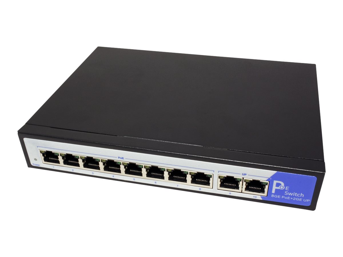 VALUE PoE+ Gigabit Ethernet Switch, 8+2 Ports