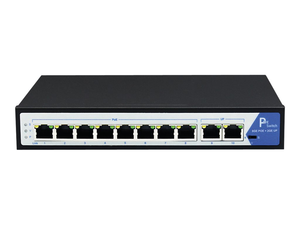 VALUE PoE+ Gigabit Ethernet Switch, 8+2 Ports