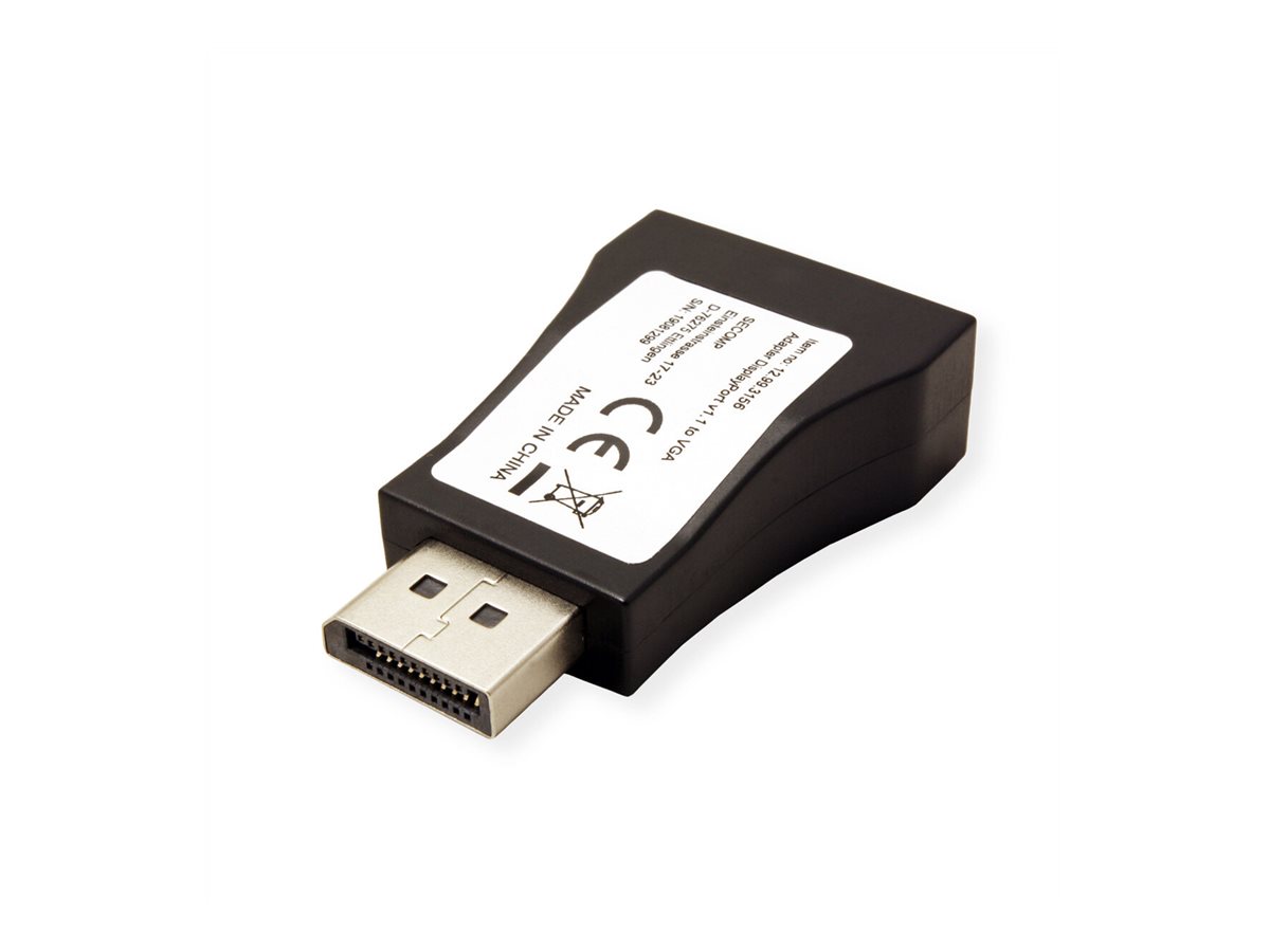 VALUE DisplayPort-VGA Adapter, DP ST - VGA BU, Aktiv