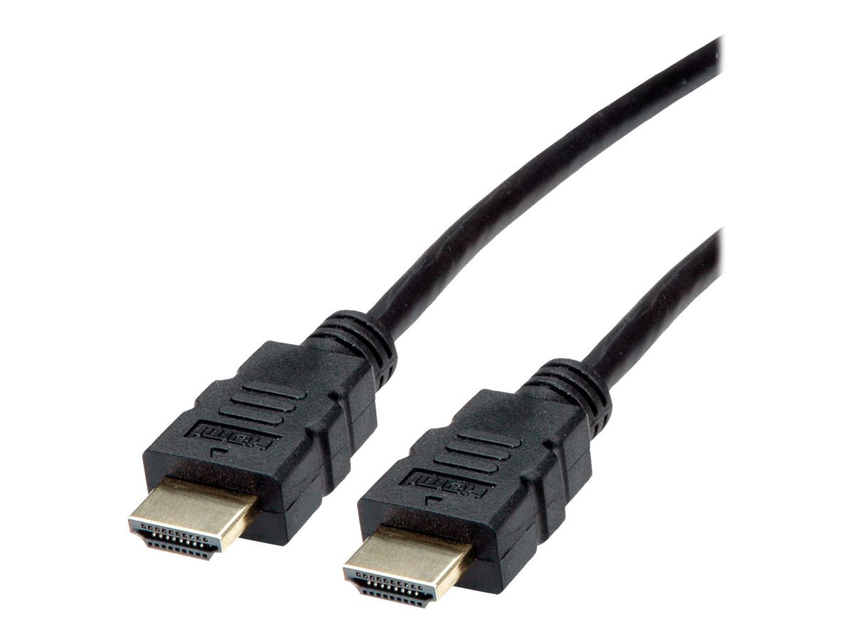 ROLINE HDMI High Speed Kabel mit Ethernet, TPE, schwarz, 1,5 m