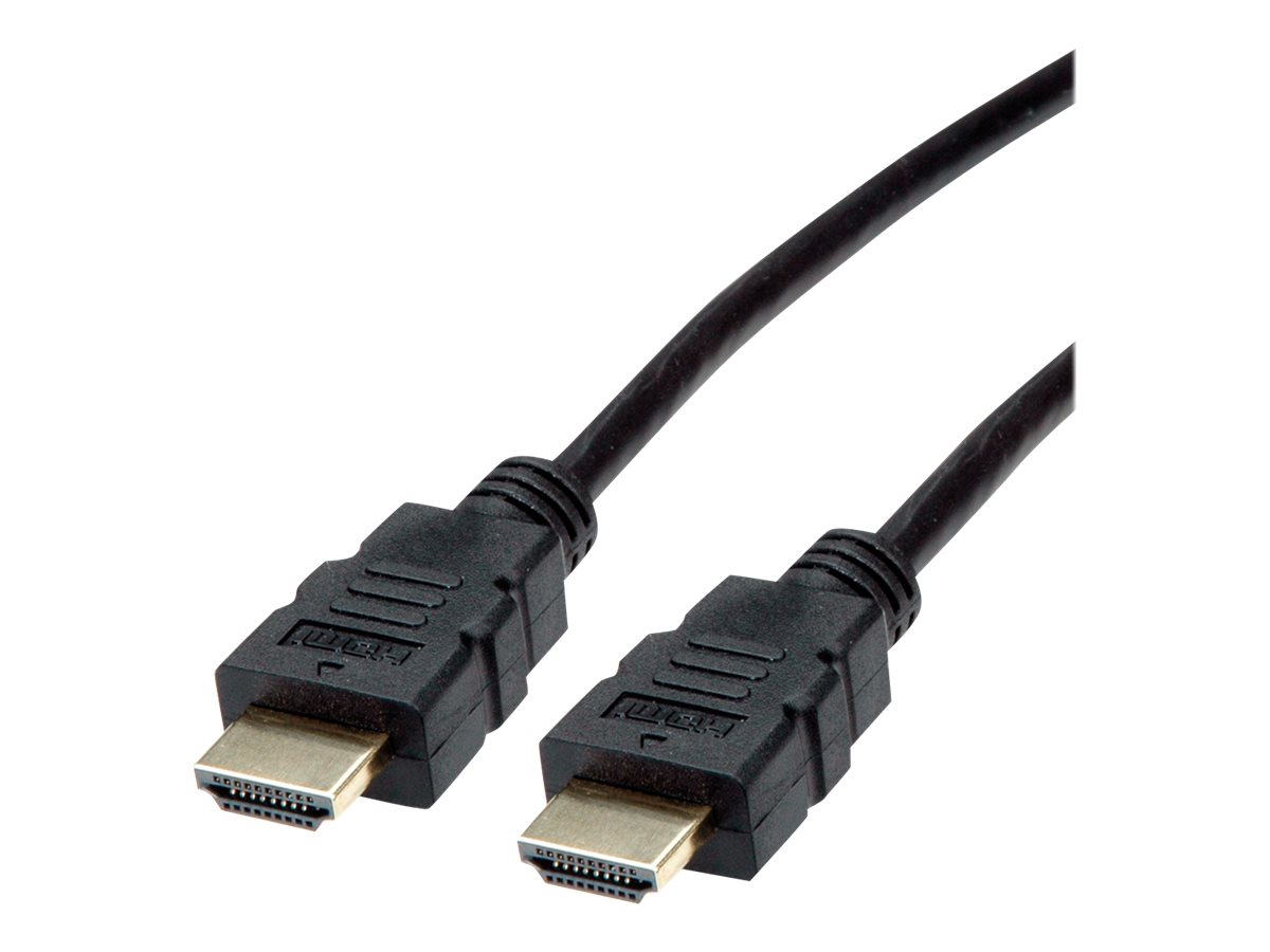 ROLINE HDMI High Speed Kabel mit Ethernet, TPE, schwarz, 7,5 m