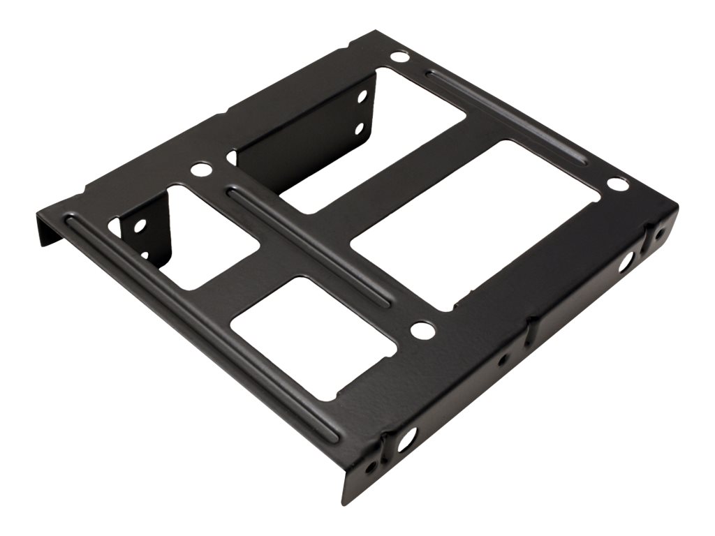 ROLINE Montageadapter, 3,5 Zoll Rahmen für 2x 2.5 HDD/SSD, Metall, schwarz