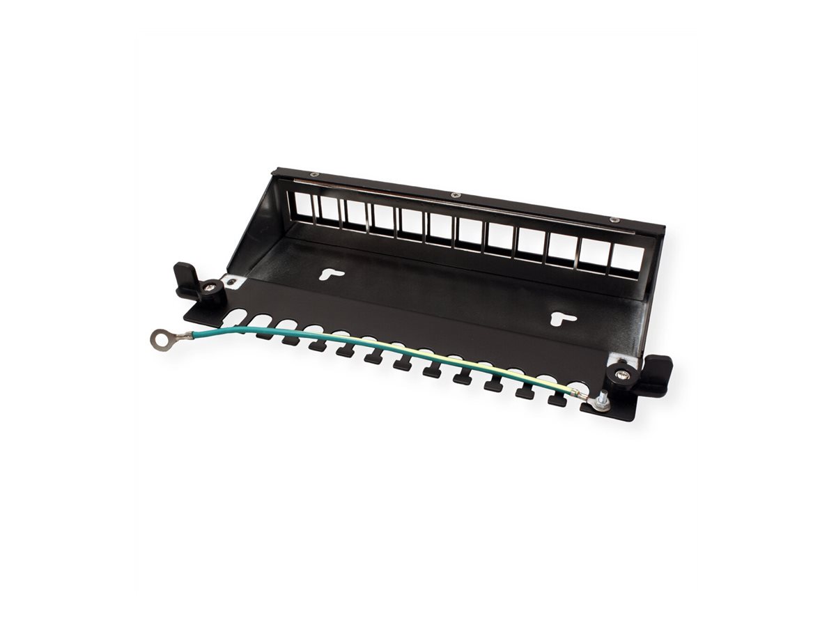 VALUE Keystone-Modulträger, 12-Port, schwarz