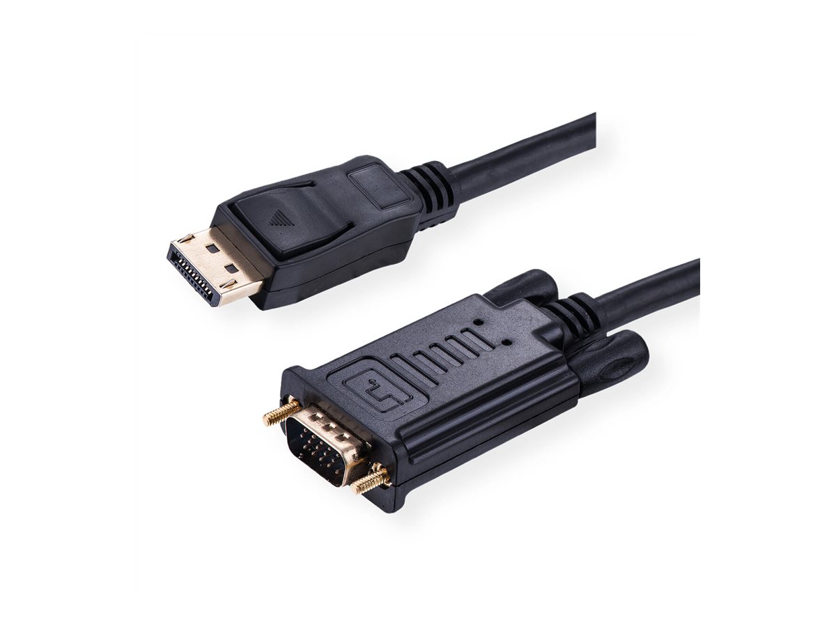 VALUE Kabel DisplayPort-VGA, DP ST - VGA ST, schwarz, 1 m