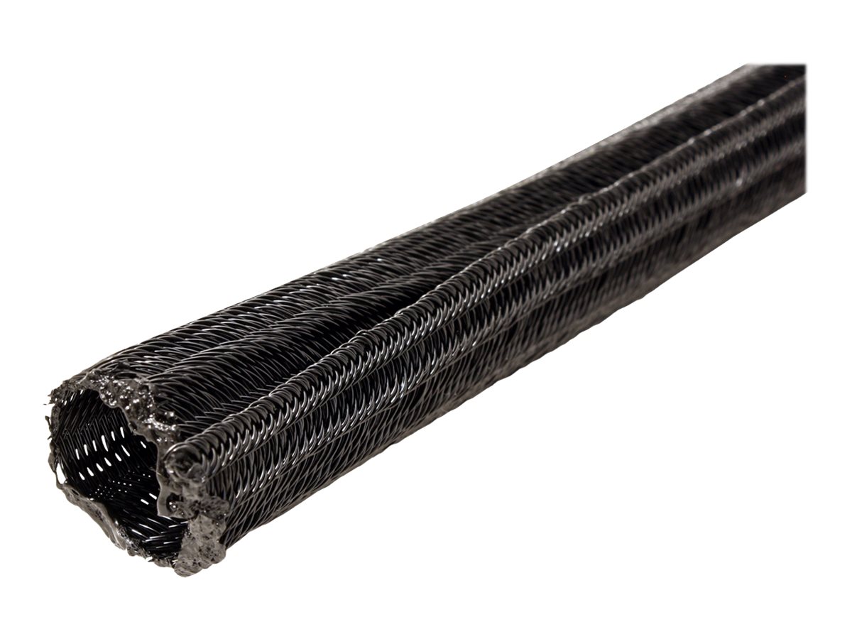 ROLINE PVC Gewebeschlauch für Kabelbündelung, selbst-schliessend, schwarz, 2,5 m