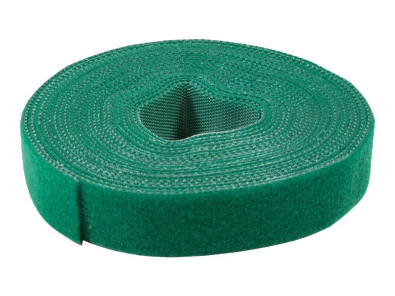 VALUE Klettband auf Rolle, 10mm, grün, 25 m