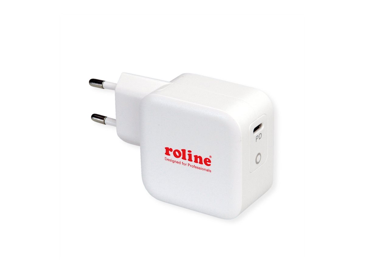 ROLINE USB Charger mit Euro-Stecker, 1x USB Typ C, PD, 61W