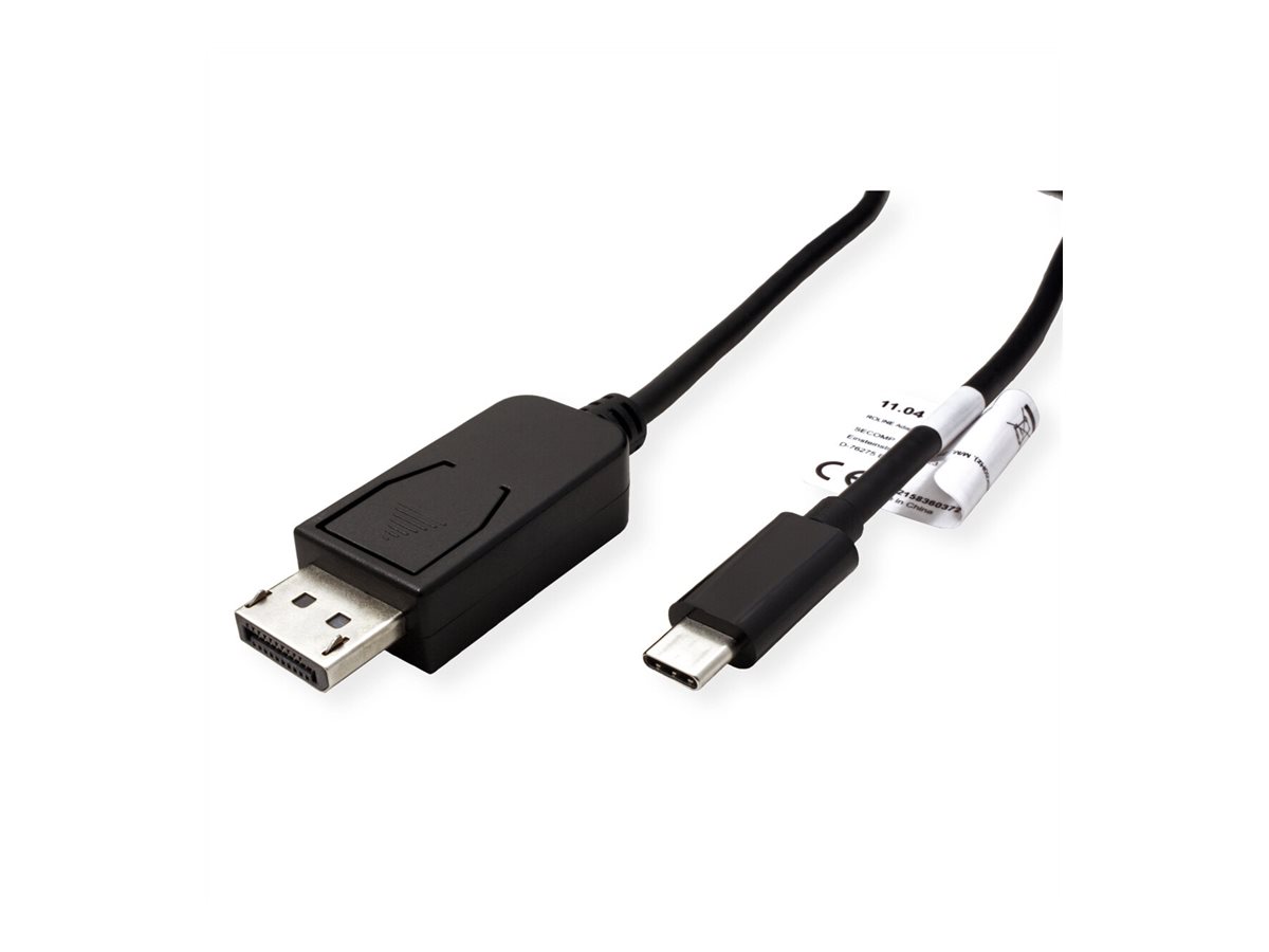 ROLINE USB Typ C - DisplayPort Adapterkabel, v1.4, ST/ST, 3 m