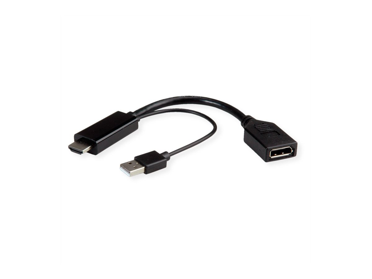 ROLINE 4K HDMI - DisplayPort-Adapter, v1.2, HDMI ST - DP BU, Aktiv