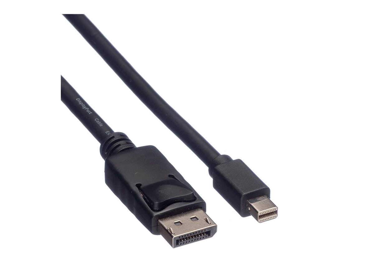 ROLINE GREEN DisplayPort Kabel, DP ST - Mini DP ST, TPE, schwarz, 5 m