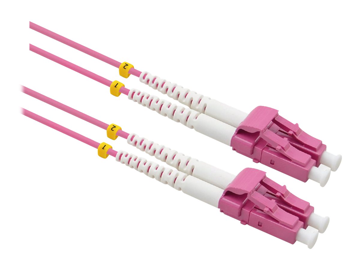 VALUE LWL-Kabel 50/125µm OM4, LC/LC, Low-Loss-Stecker, violett, 7 m