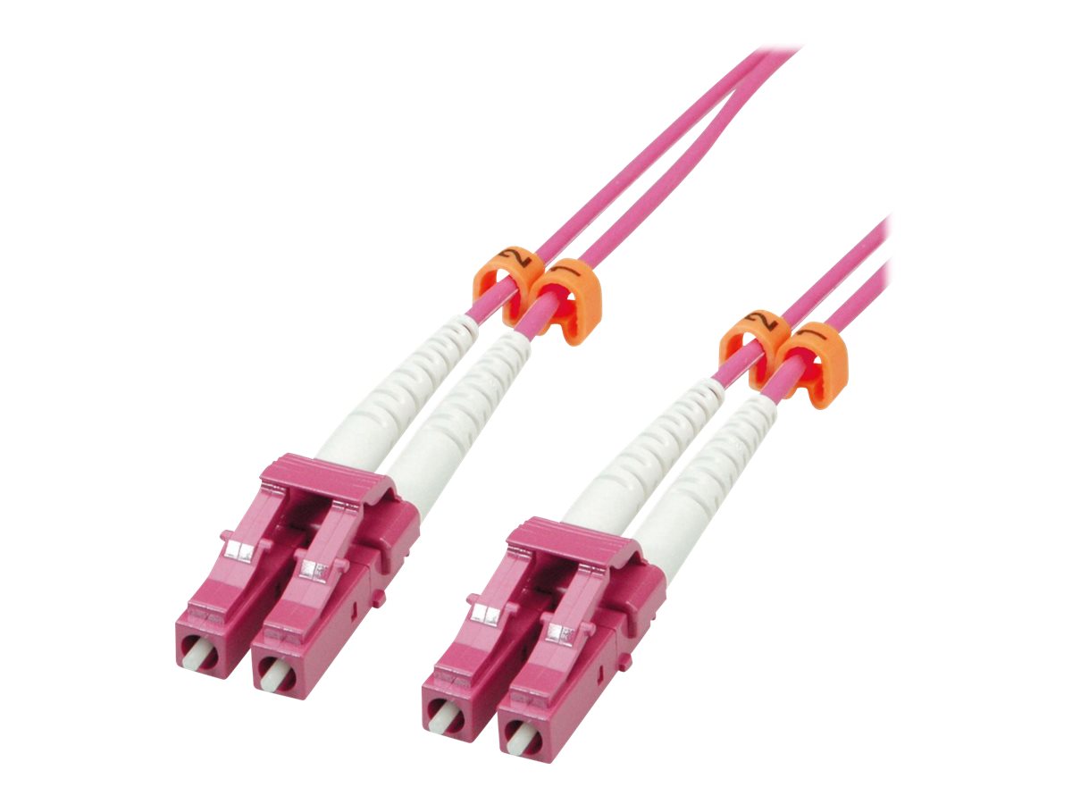 VALUE LWL-Kabel 50/125µm OM4, LC/LC, Low-Loss-Stecker, violett, 7 m