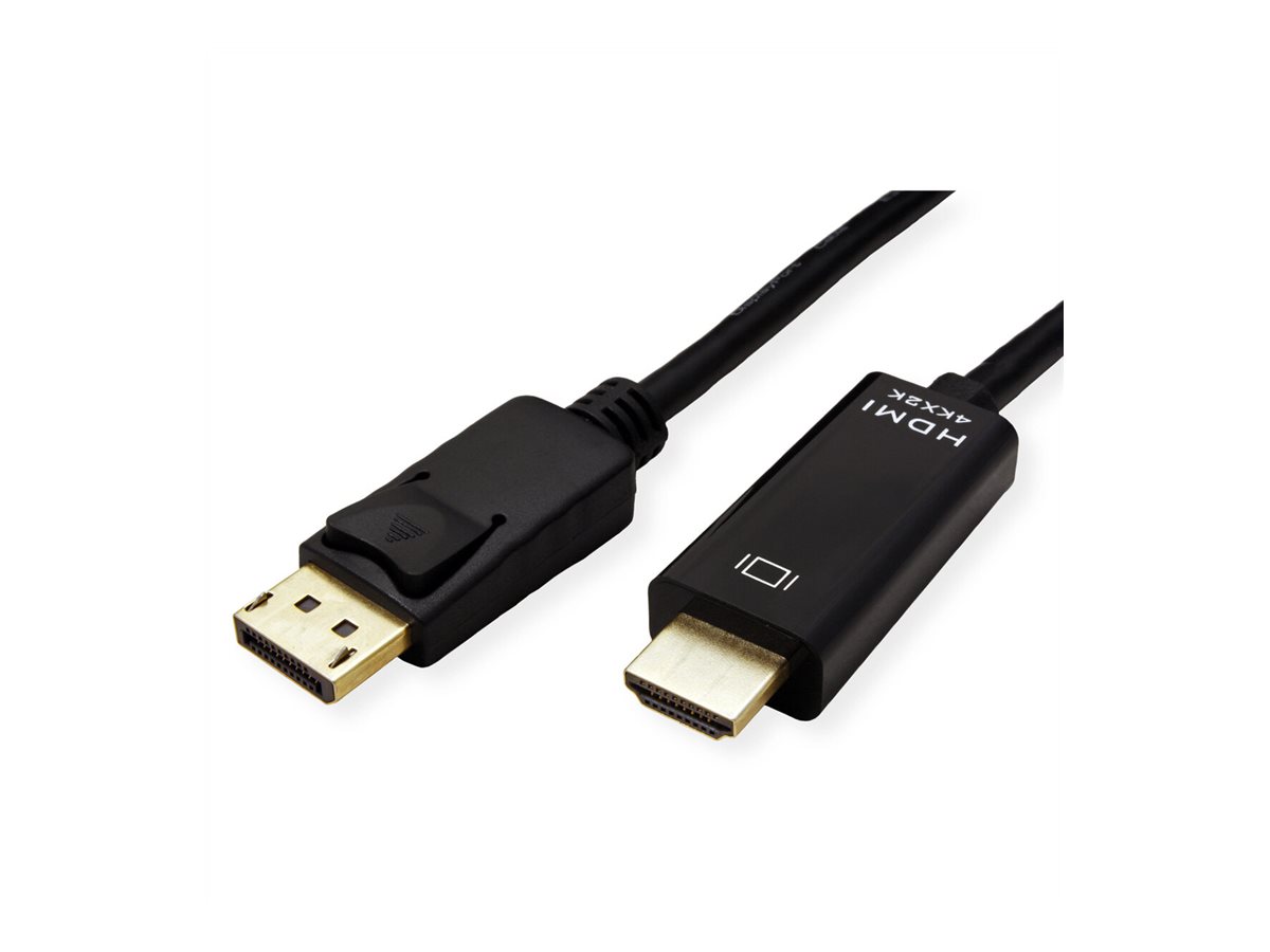 ROLINE DisplayPort Kabel DP - UHDTV, Slim, ST/ST, schwarz, 3 m
