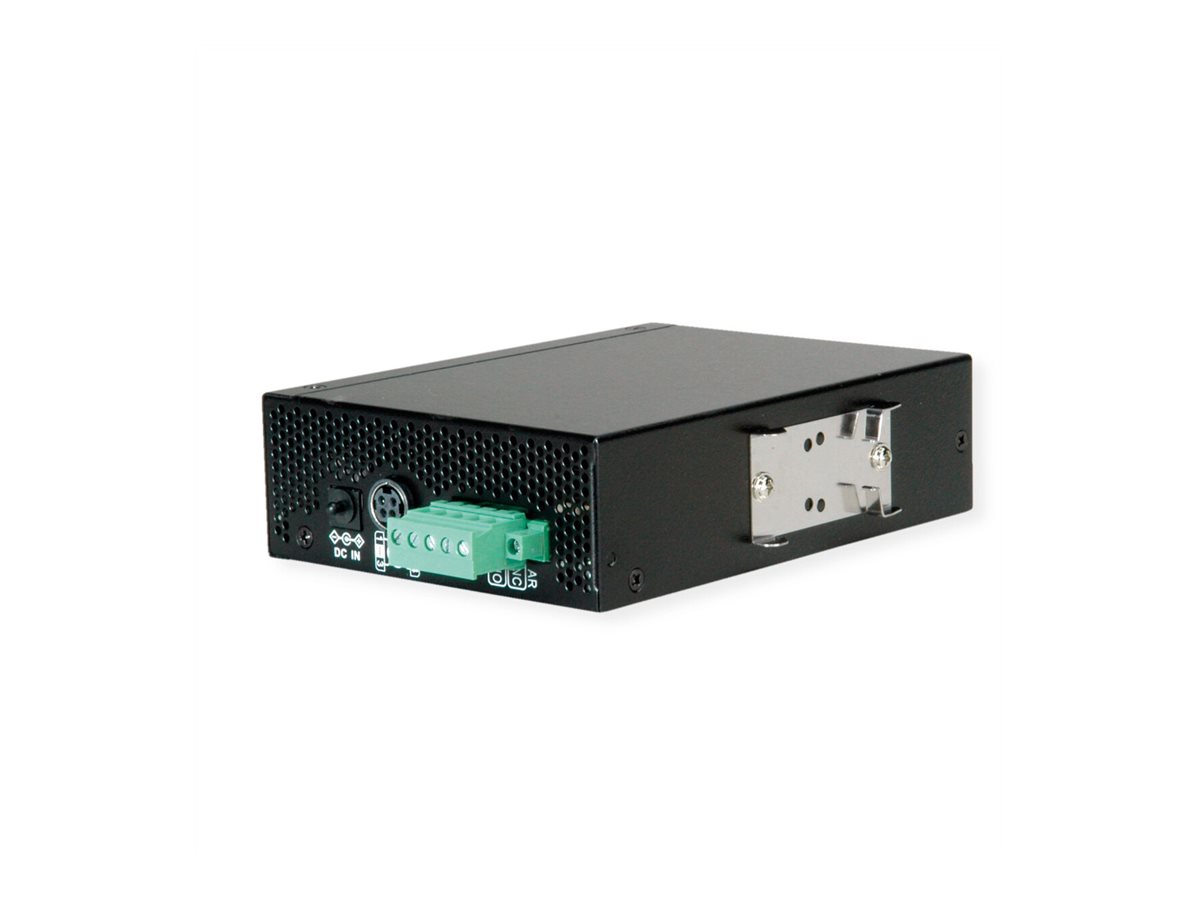 ROLINE Industrie Konverter Gigabit Ethernet - Dual Speed 100/1000 Fiber, mit PoE Funktion