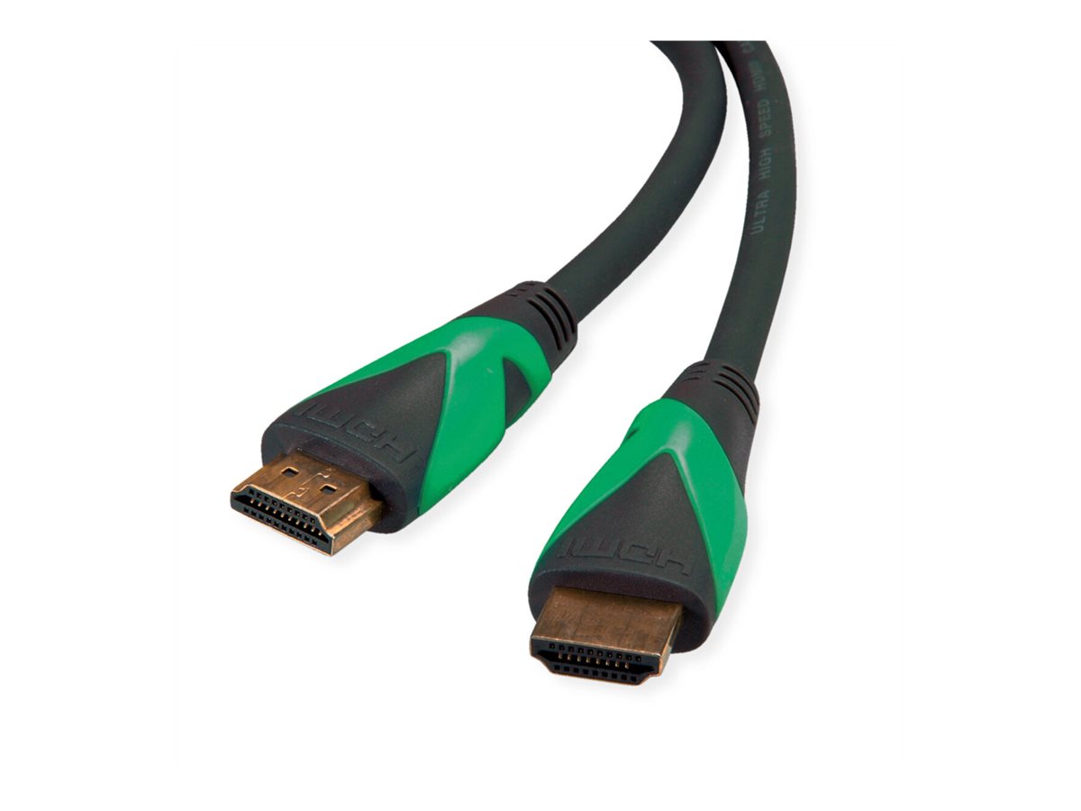 ROLINE GREEN ATC 8K HDMI Ultra HD Kabel mit Ethernet, ST/ST, schwarz, 2 m