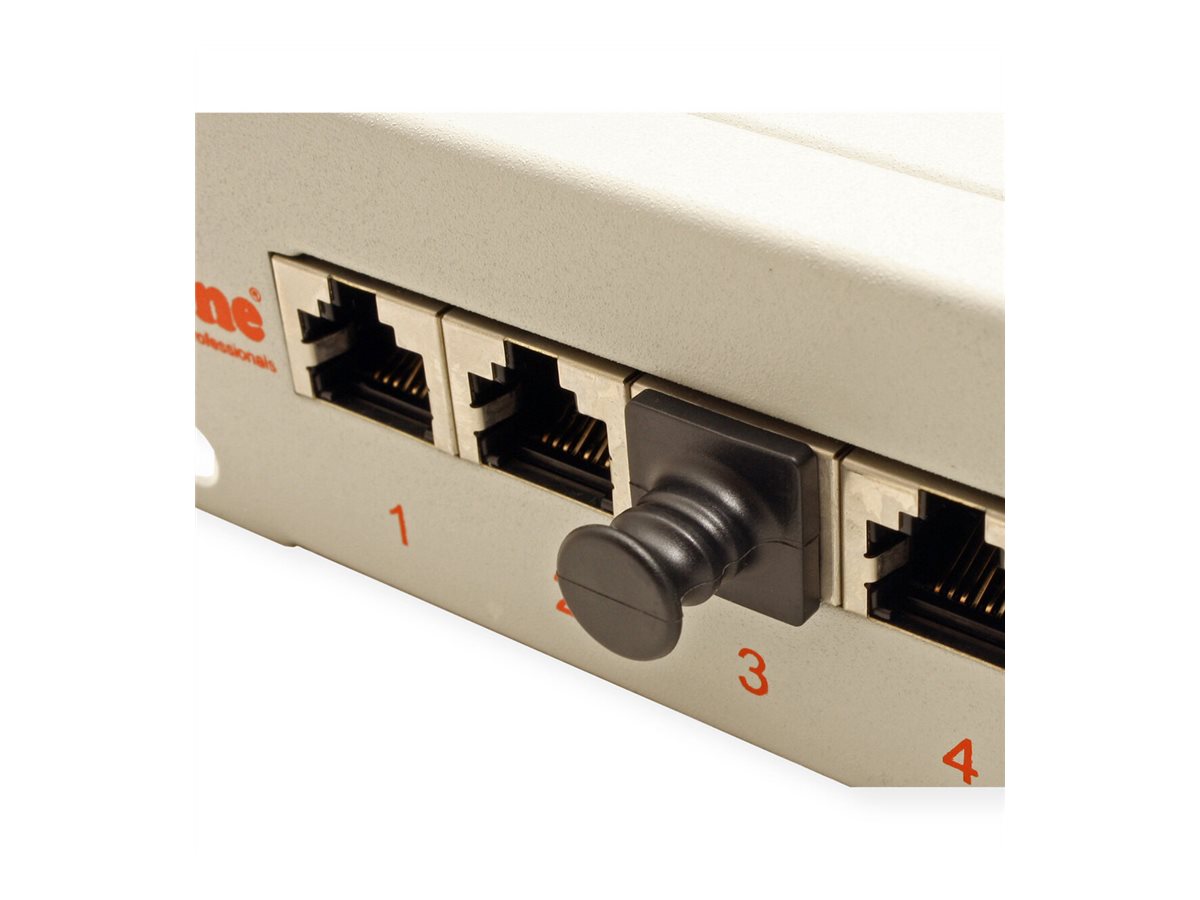 VALUE RJ45-Buchsen-Staubschutz, 10er Set, schwarz