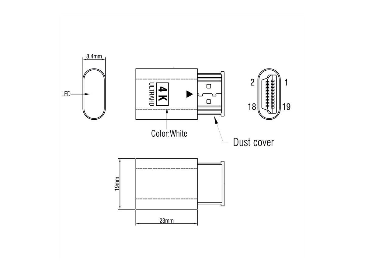 VALUE Display Adapter, Virtual HDMI Emulator (EDID), 4K
