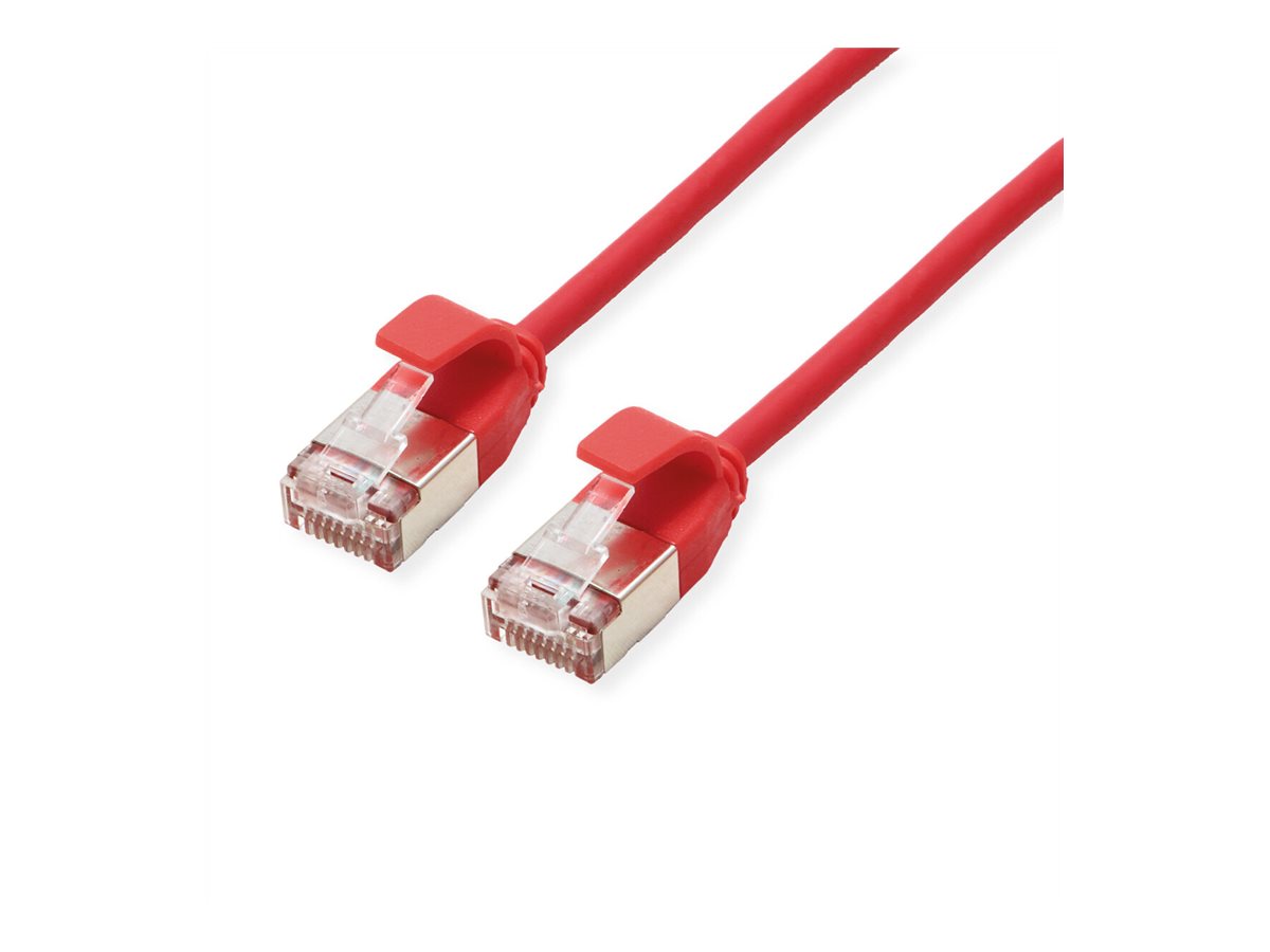 ROLINE U/FTP DataCenter Patchkabel Kat.6A (Class EA), LSOH, slim, rot, 0,5 m