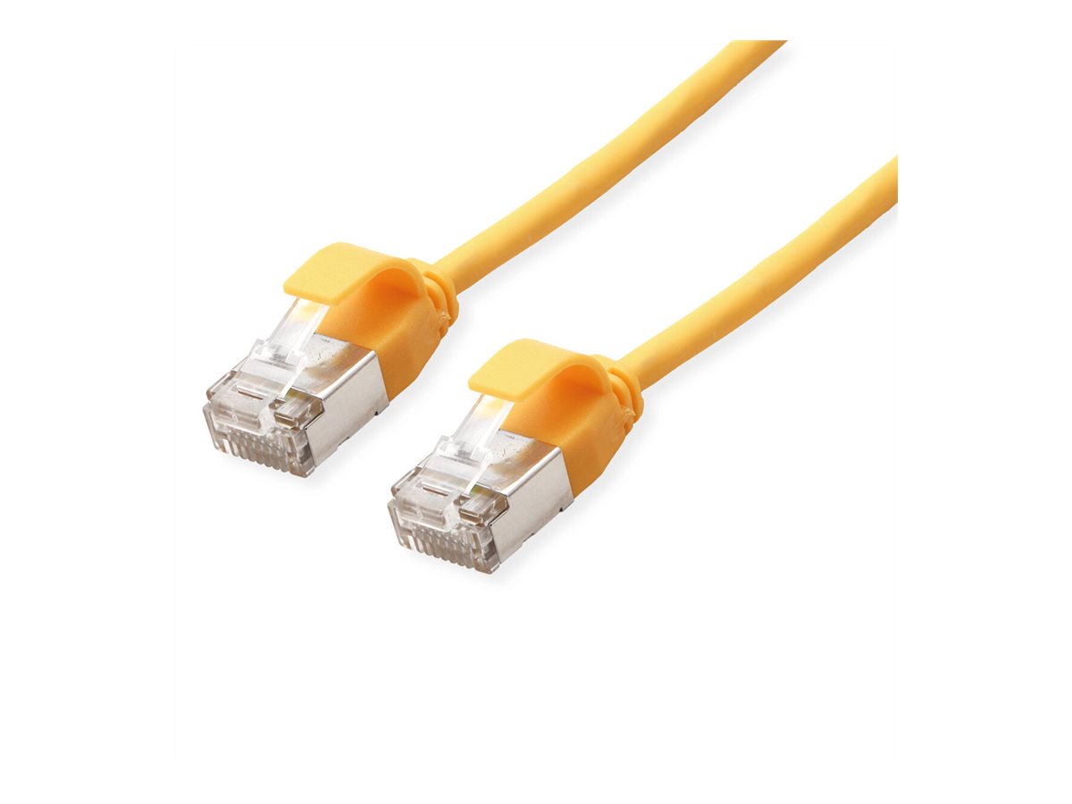ROLINE U/FTP DataCenter Patchkabel Kat.6A (Class EA), LSOH, slim, gelb, 5 m