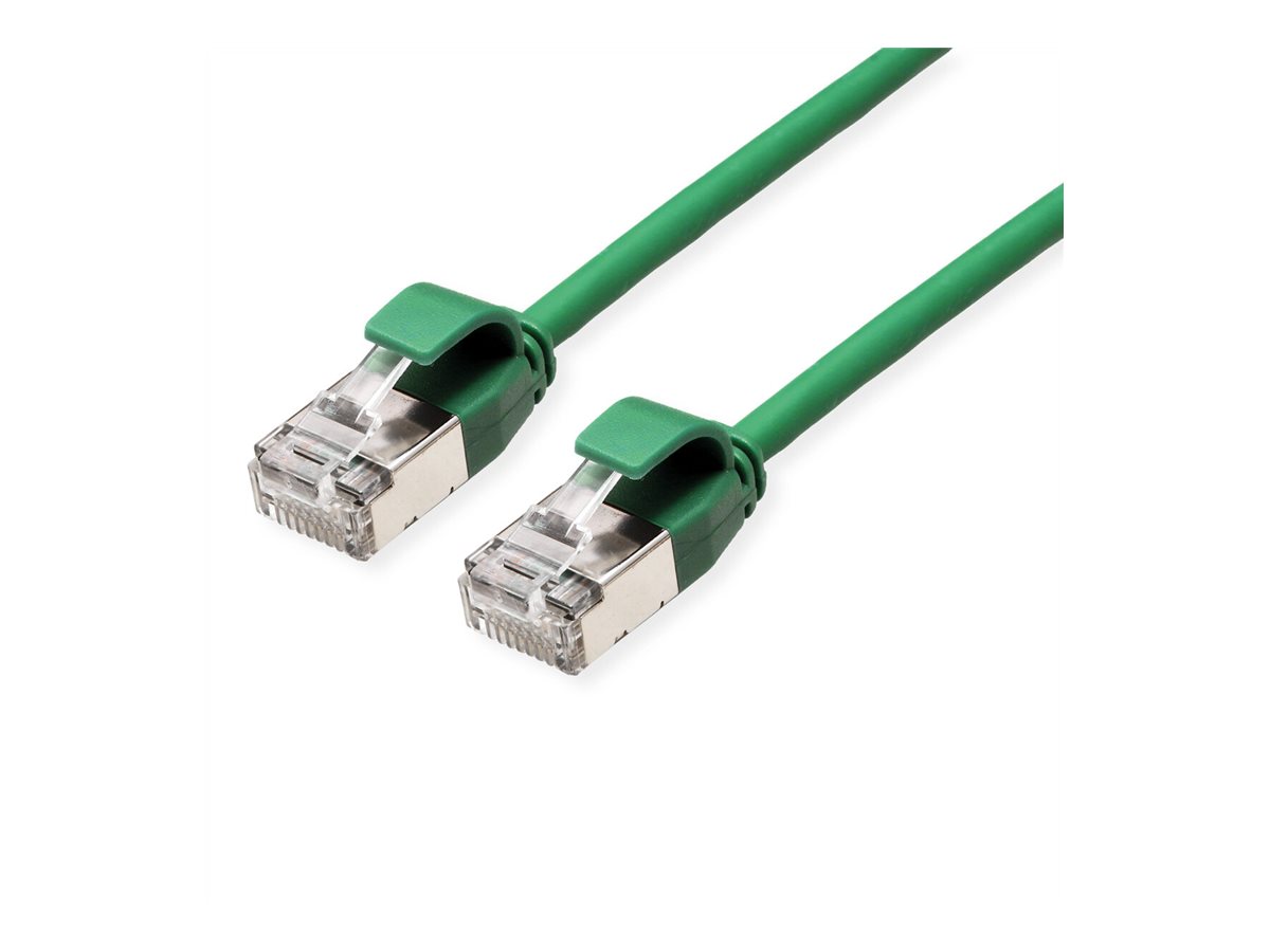 ROLINE U/FTP DataCenter Patchkabel Kat.6A (Class EA), LSOH, slim, grün, 0,5 m