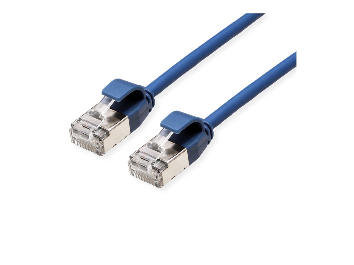 ROLINE U/FTP DataCenter Patchkabel Kat.6A (Class EA), LSOH, slim, blau, 5 m