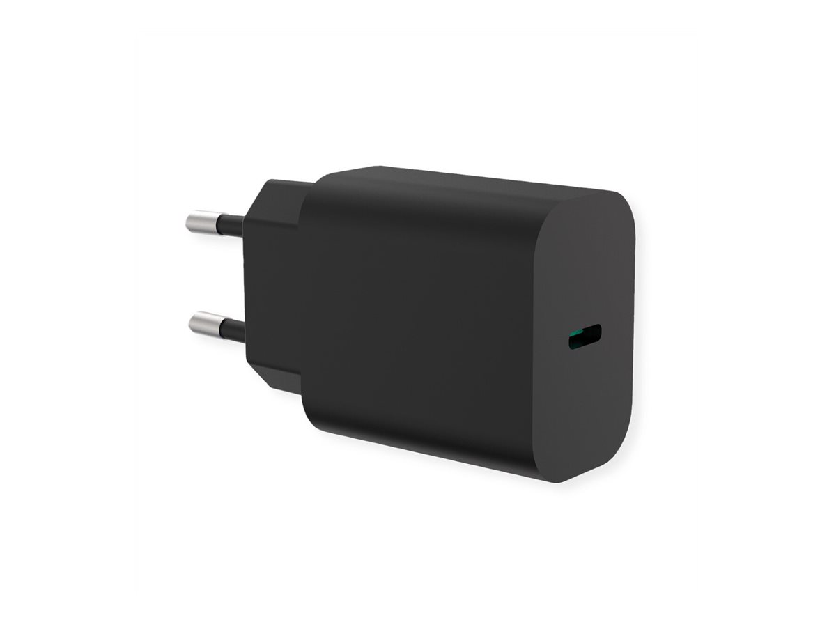 VALUE USB Charger mit Euro-Stecker, 1 Port Typ-C (PD), 25W