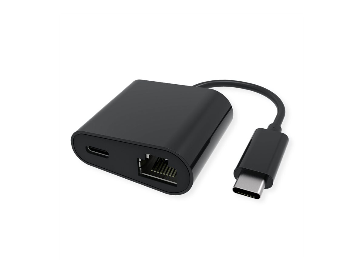 VALUE USB 3.2 Gen 2 Typ C zu Gigabit Ethernet Konverter + 1x PD Port, 100W