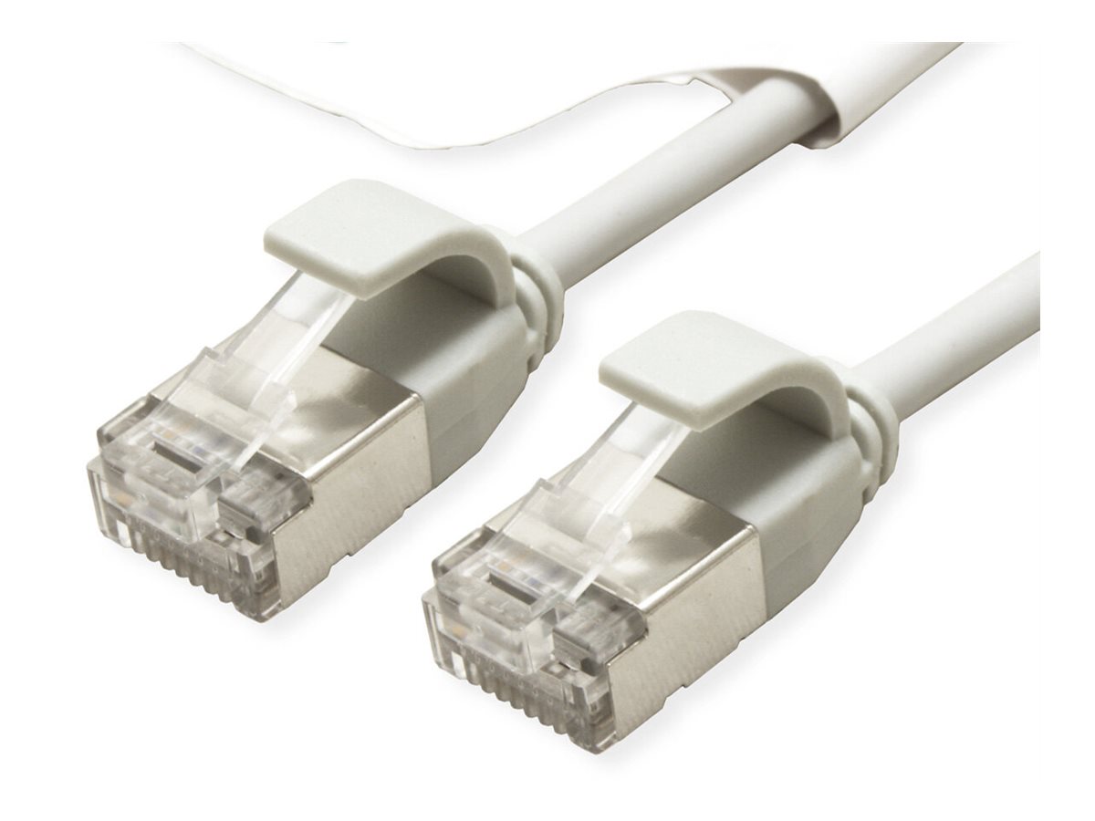 ROLINE GREEN U/FTP Patchkabel Kat.6A (Class EA), LSOH, slim, grau, 2 m