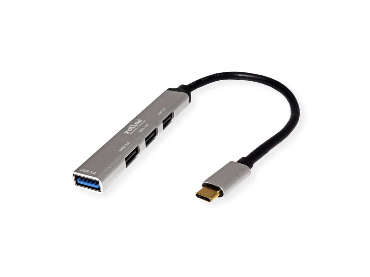 ROLINE USB 3.2 Gen 1 Hub, 4fach, Typ C Anschlusskabel