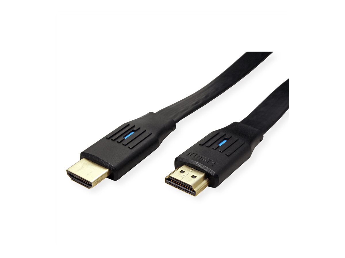 VALUE 8K HDMI Ultra HD Kabel mit Ethernet, flach, ST/ST, schwarz, 2 m