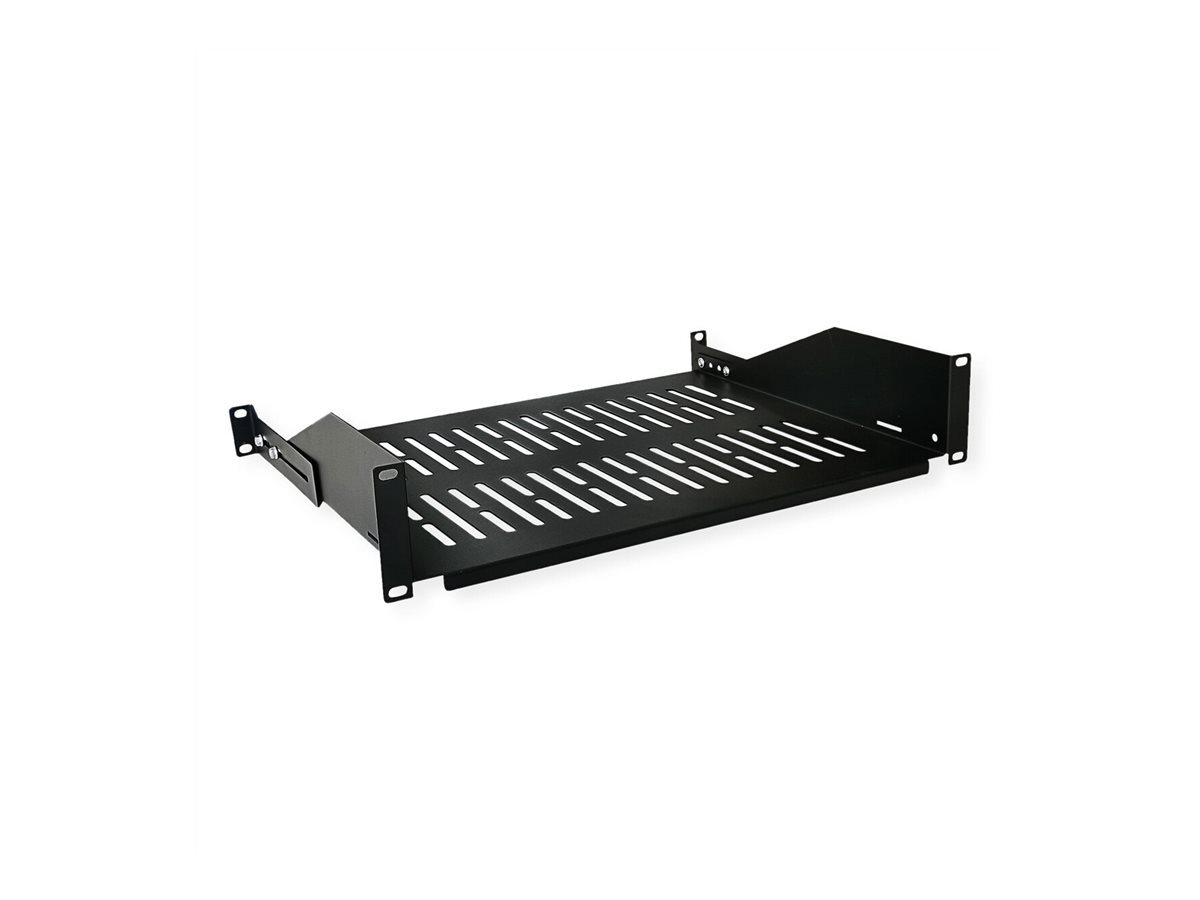 VALUE 19-Zoll-Geräteträger, 485 x 350mm, 2HE, max. 25kg, schwarz