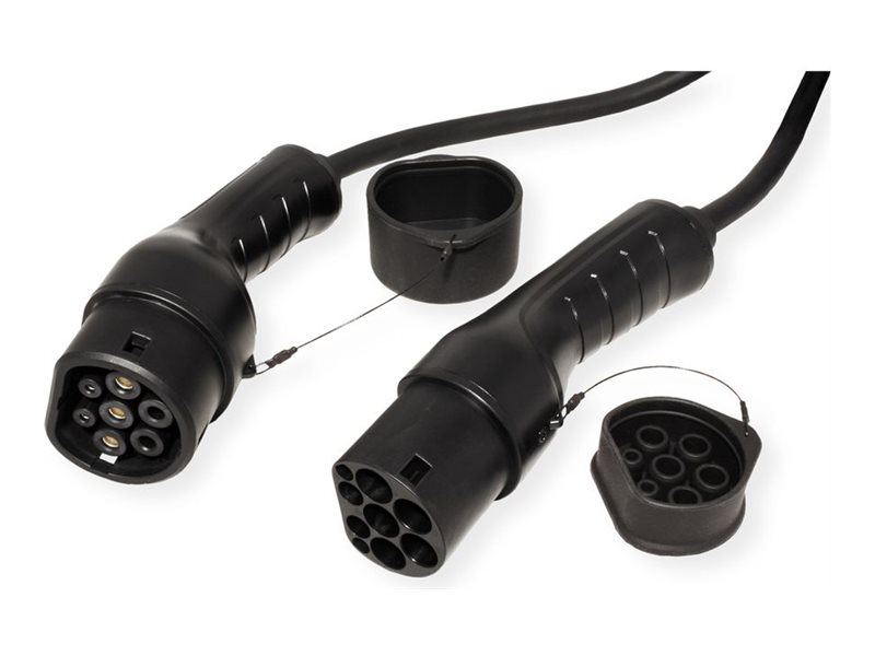 ROLINE E-Auto Ladekabel Typ2, 1-phasig, 250VAC (1P+N+E), 32 A, 7,4 kW, 5 m